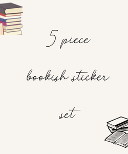 5 piece bookish sticker set