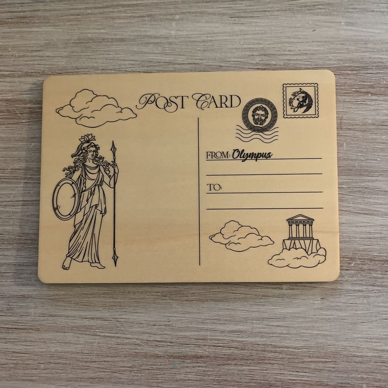 Fairyloot wooden post card