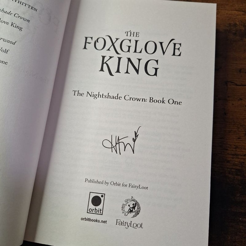 The Foxglove King Fairyloot signed exclusive edition