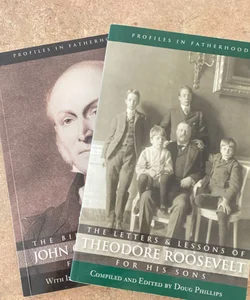 Theodore Roosevelt and John Quincy Adams bool lot of 2