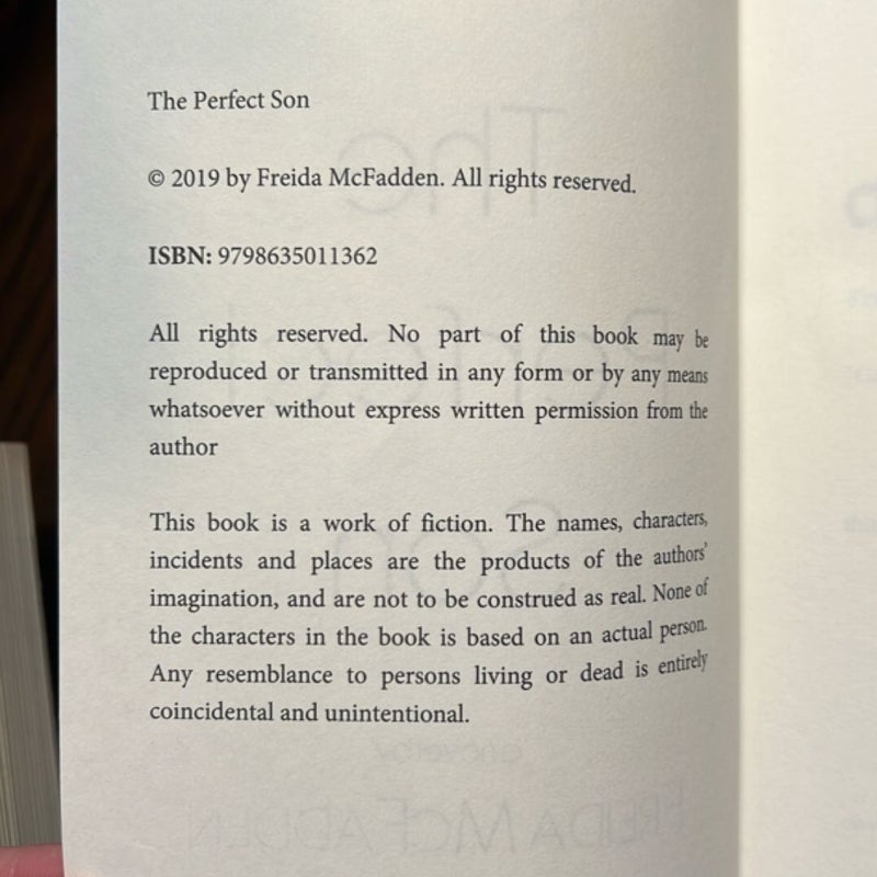 The Perfect Son self pub