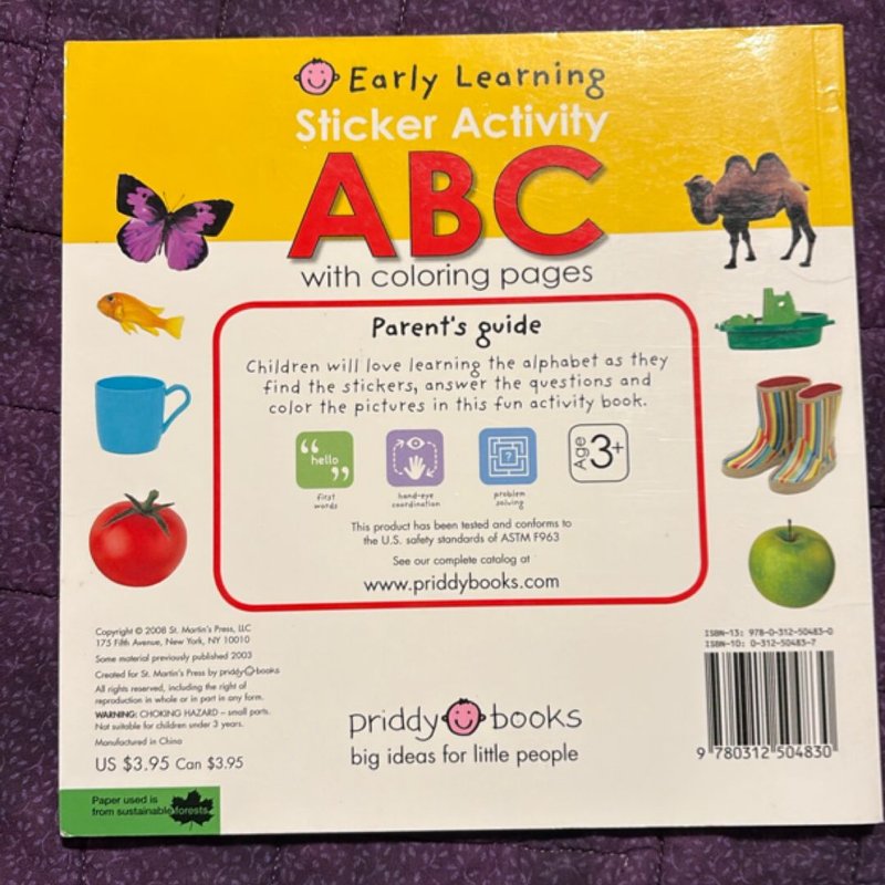 Sticker Activity ABC by Roger Priddy