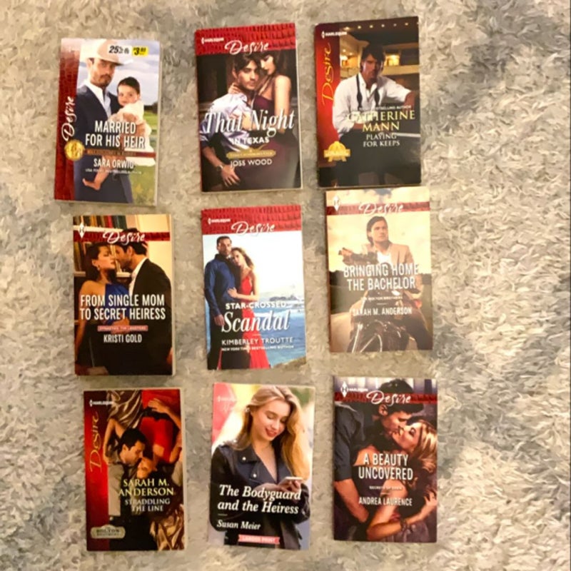 Lot of 9 Harlequin Books