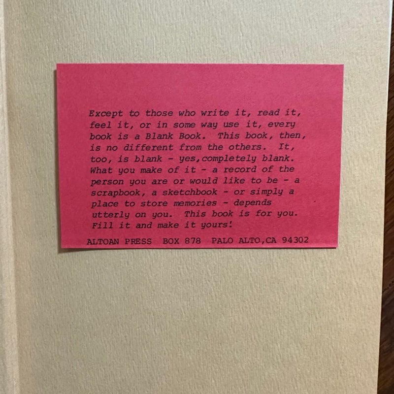 Vintage Blank Journal 