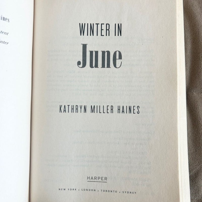 Winter in June