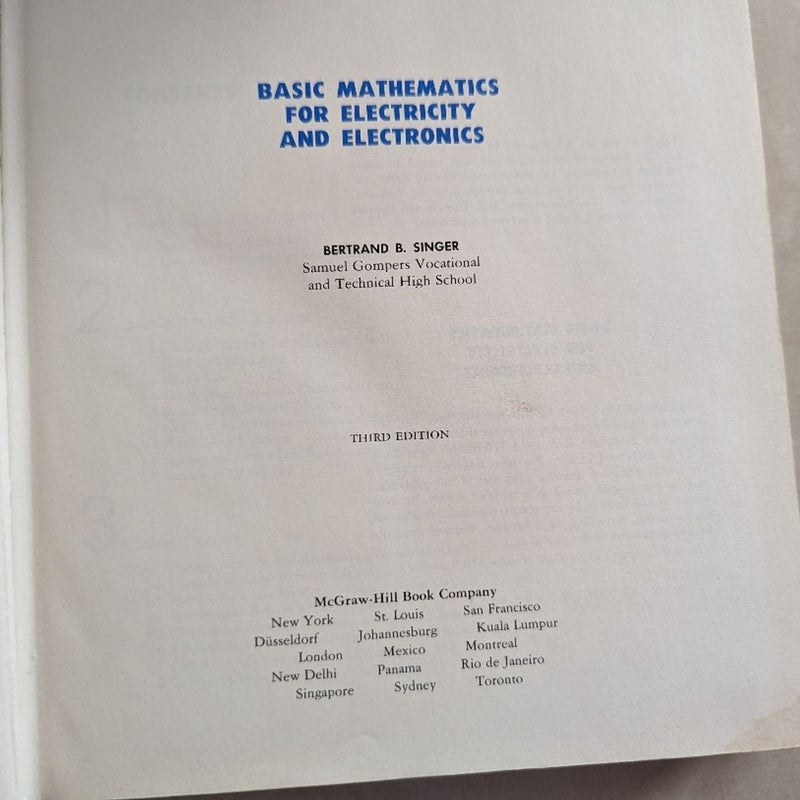 Basic Mathematics For Electricity and Electronics 