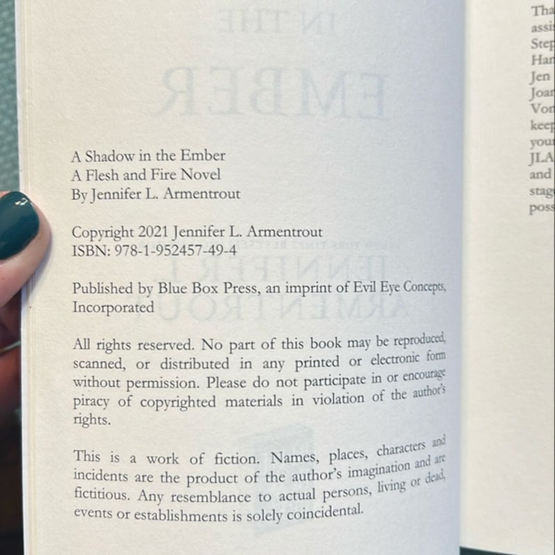 A Shadow in the Ember slef published edition