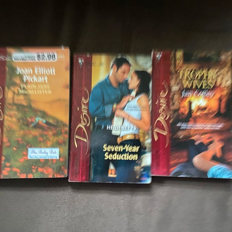 3 Silhouette Desire Romantic Paperback Books