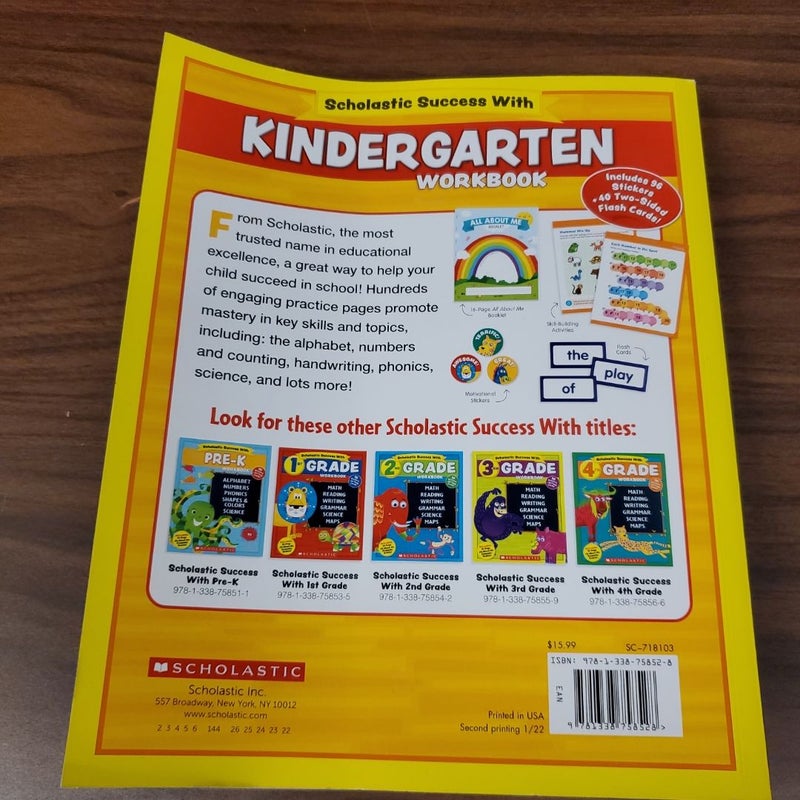Scholastic Success with Kindergarten Workbook | eBay