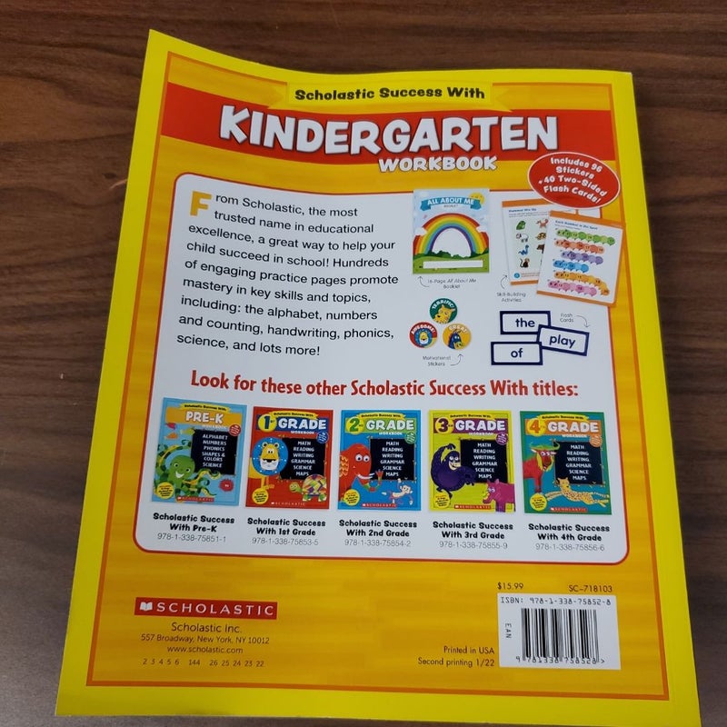 Scholastic Success With Kindergarten Workbook