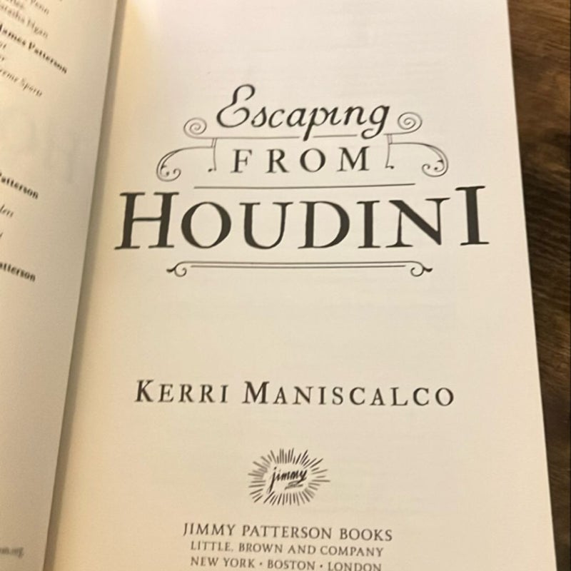 Escaping from Houdini - signed first edition