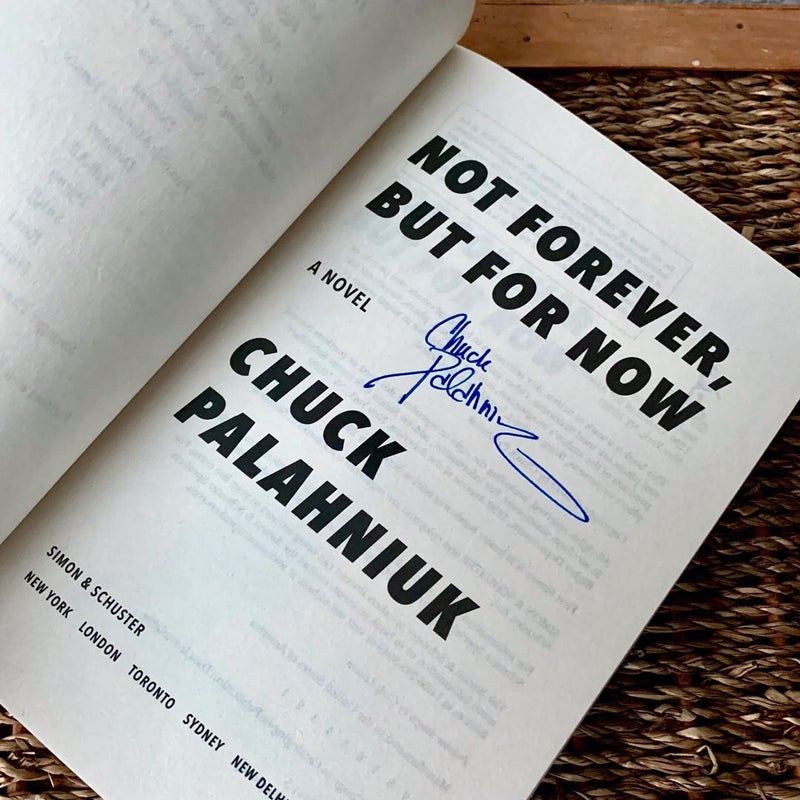 Arc Signed Not Forever But For Now Chuck Palahniuk Photos