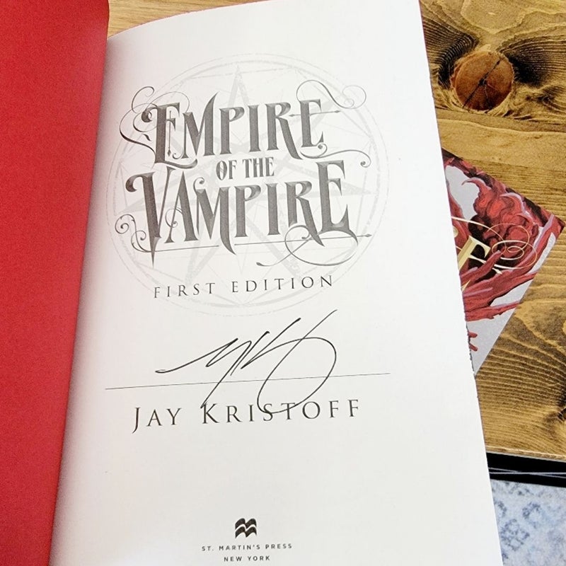 Empire of the Vampire and Empire of the Damned, First Editions, Book 1 Signed, Custom Edges