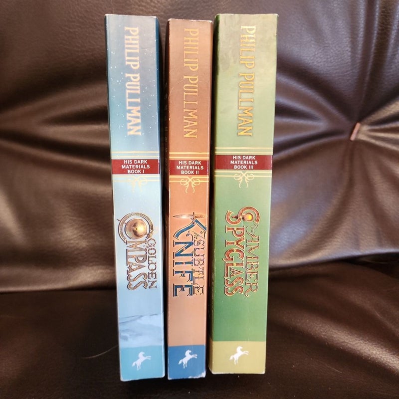 BUNDLE!! The Golden Compass (Book 1), The Subtle Knife (Book 2), The Amber Douglass (Book 3)