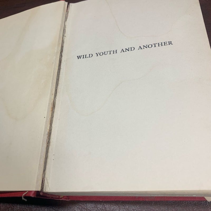 WILD YOUTH & ANOTHER by Gilbert Parker (hc 1919) In Acceptable Condition