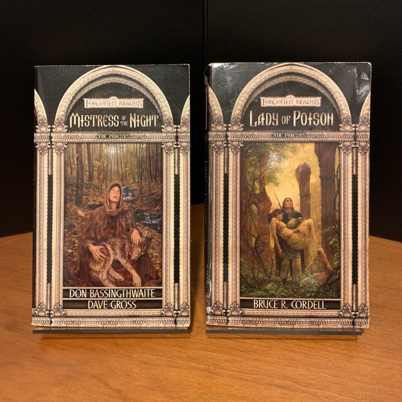 Forgotten Realms: Priests Series: Mistress of the Night, Lady of Poison, All First Edition First Printing