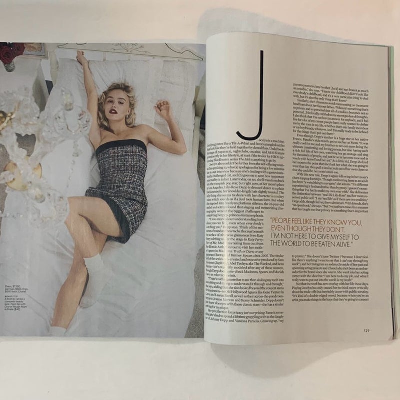 EllE Lily Rose Depp “Secrets, Social Media & An Idol” Issue Dec/Jan Magazine