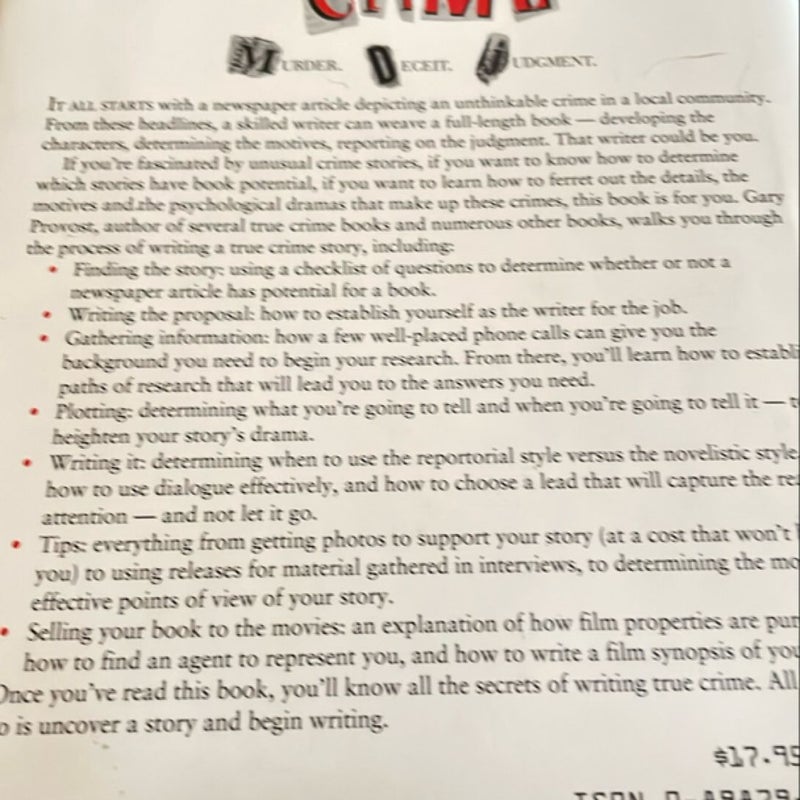 How to Write & Sell True Crime