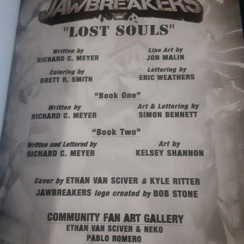 Jawbreakers Lost Souls graphic novel 