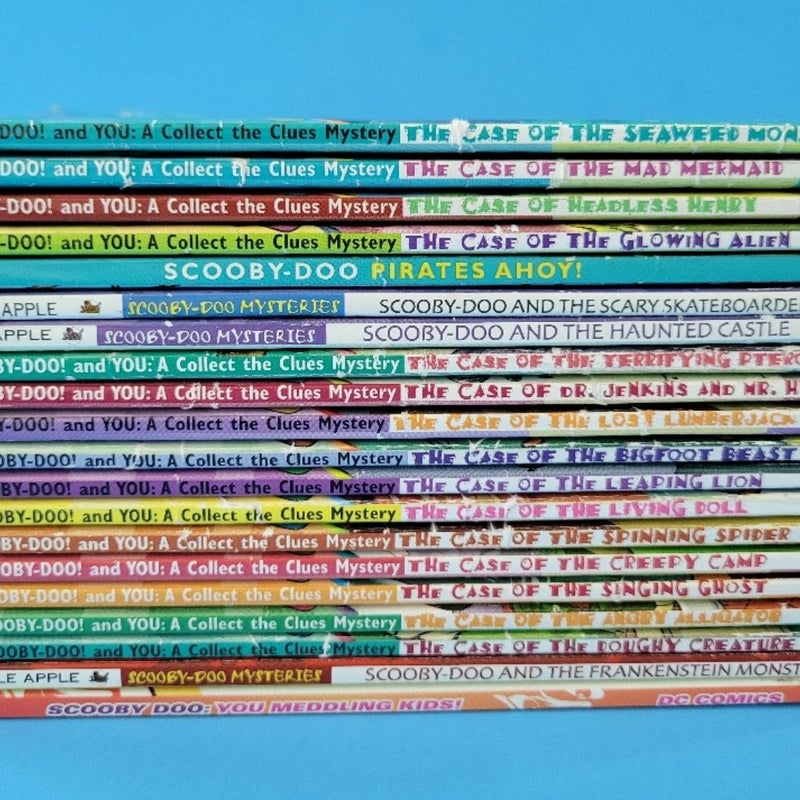 LOT OF 20 SCOOBY DOO Y2K MYSTERY CHAPTER BOOKS SCHOLASTIC CARTOON NETWORK 1ST EDITIONS