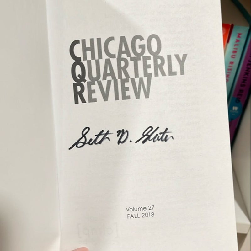 Chicago Quarterly Review Vol. 27