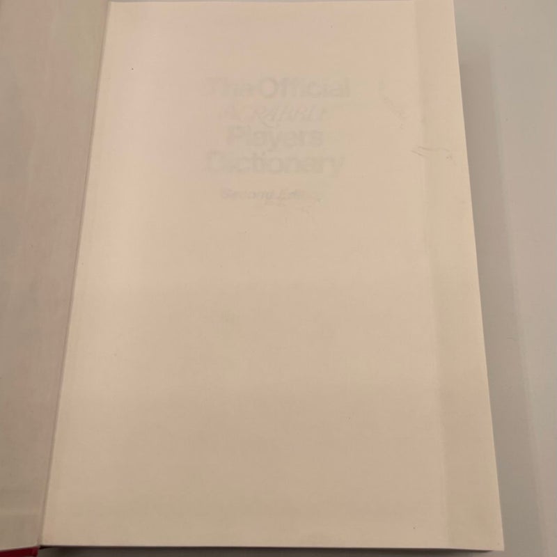 The Official Scrabble Players Dictionary second edition