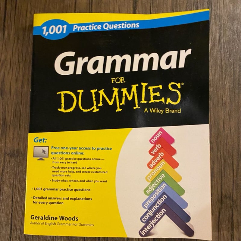 Grammar: 1001 Practice Questions for Dummies (+ Free Online Practice)