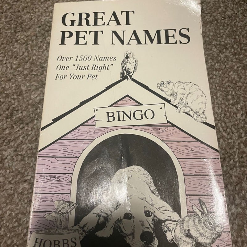 Great Pet Names