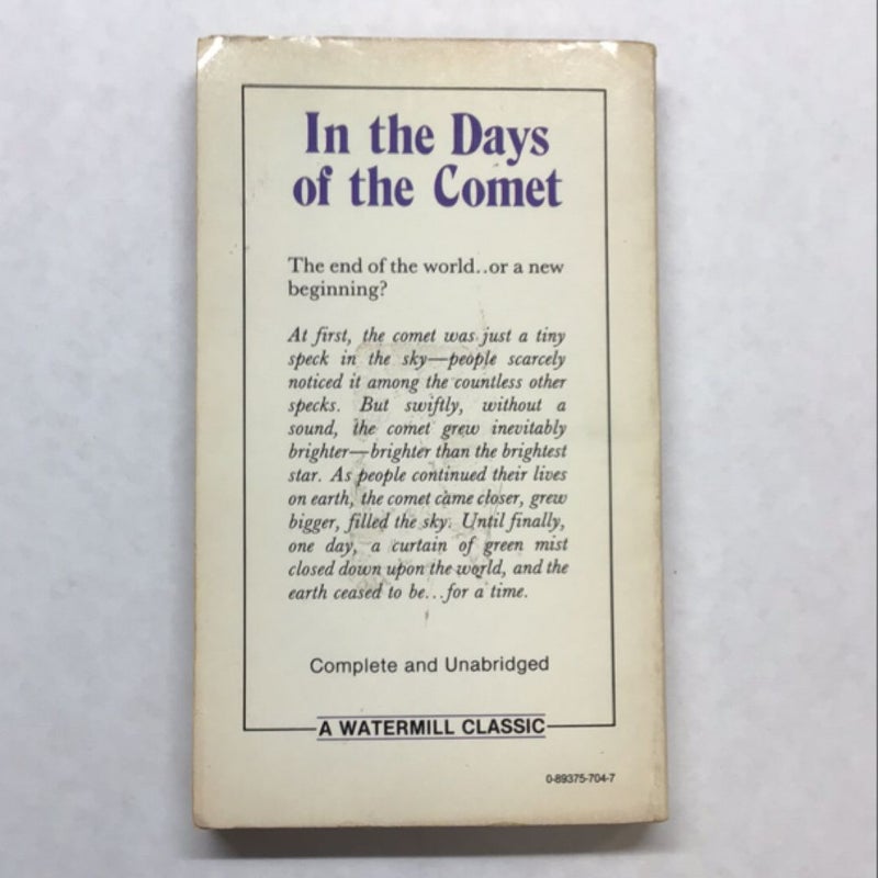 Inthe days of the comet