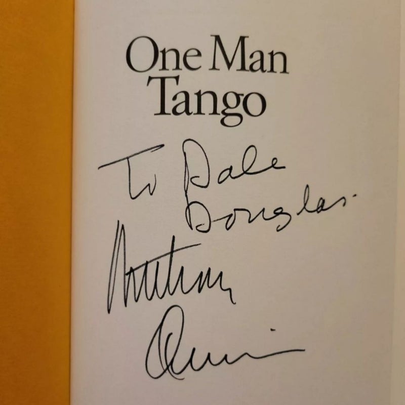 Anthony Quinn One Man Tango Autographed Book 