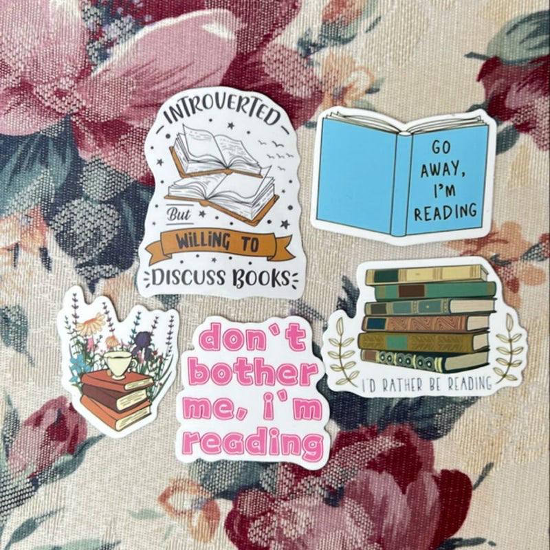 Introvert Bookish Stickers