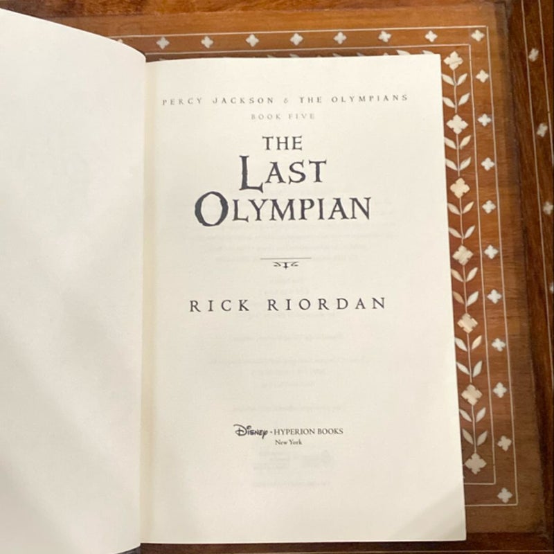 The Last Olympian *OUT OF PRINT DUST JACKET*