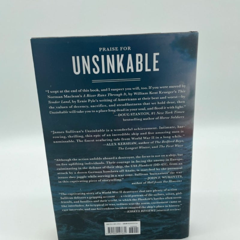 Unsinkable: Five Men and the Indomitable Run of the USS Plunkett Hardcover Book