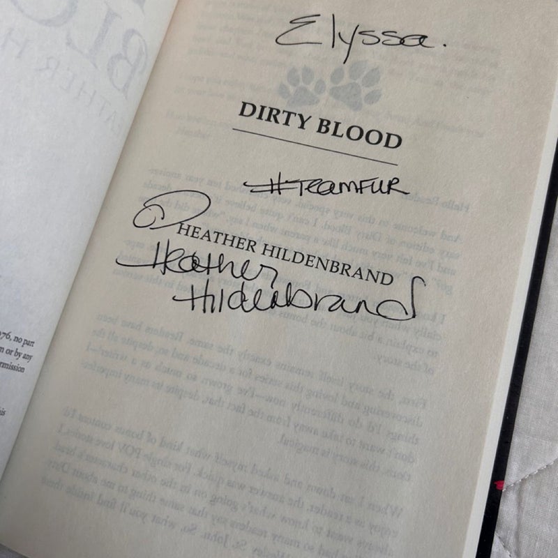 Dirty Blood SIGNED