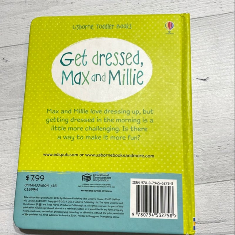 Usborne toddler books get dressed max and millie