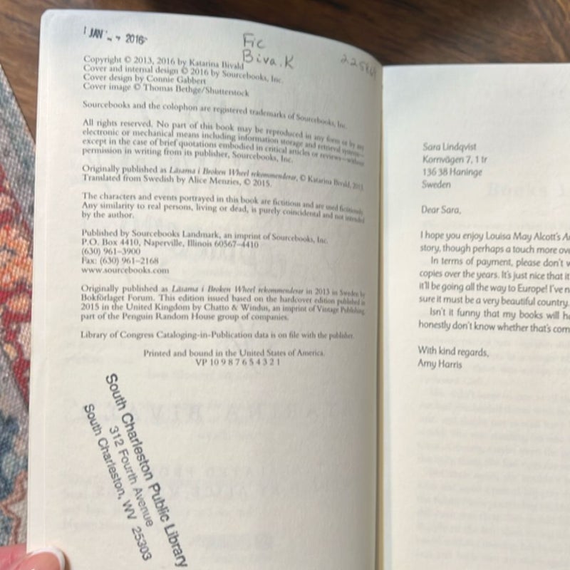 The Readers of Broken Wheel Recommend
