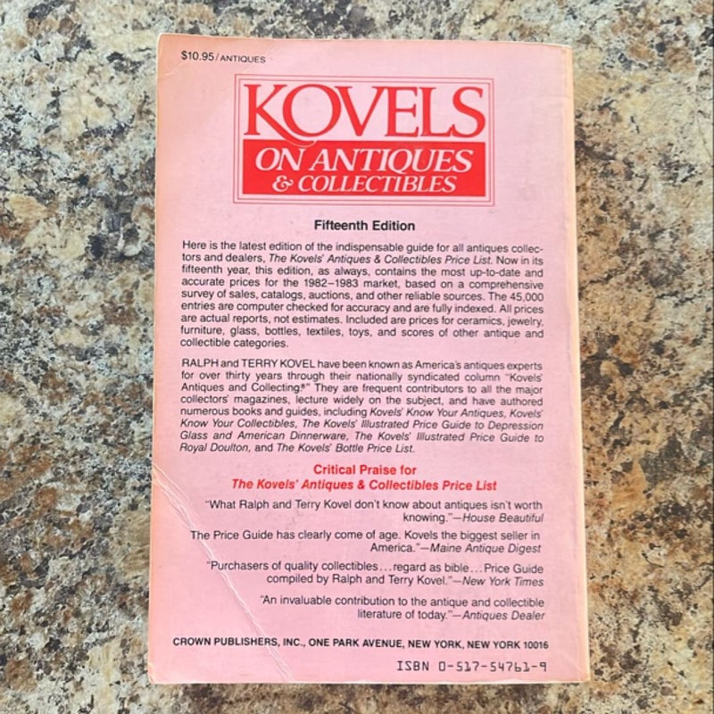 Kovels' Antiques and Collectibles Price List