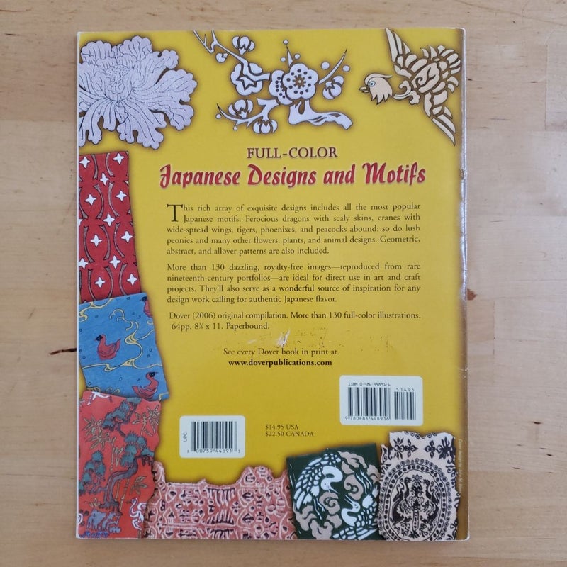 Full-Color Japanese Designs and Motifs