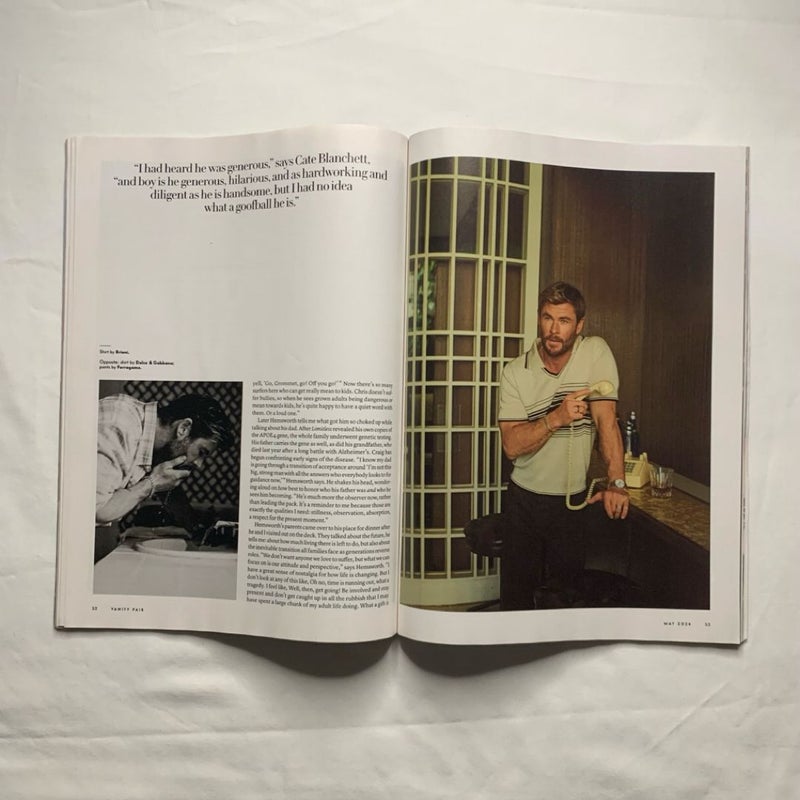 Vanity Fair Chris Hemsworth “Body And Soul” Issue May 2024 Magazine