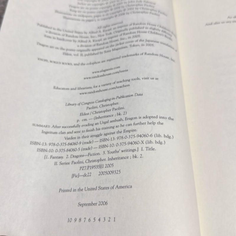 Eldest Limited Edition Cover 1st edition