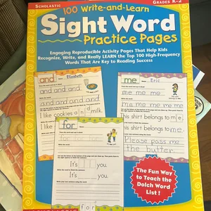 100 Write-And-Learn Sight Word Practice Pages