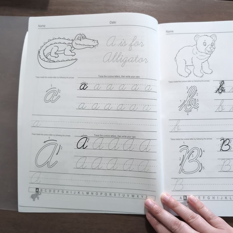 Cursive Handwriting Workbook for Kids: Cursive for Beginners Workbook ...