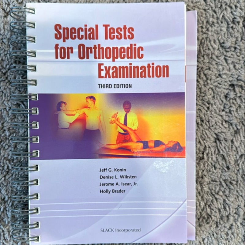 Special Tests for Orthopedic Examination