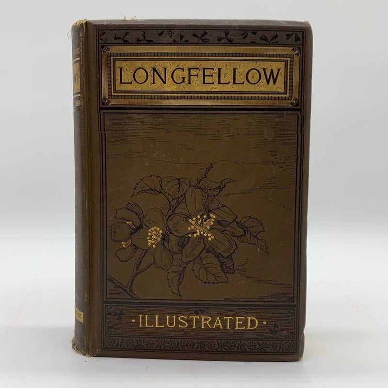 Antique 1883 Longfellow Poems Illustrated Houghton, Mifflin and Company 