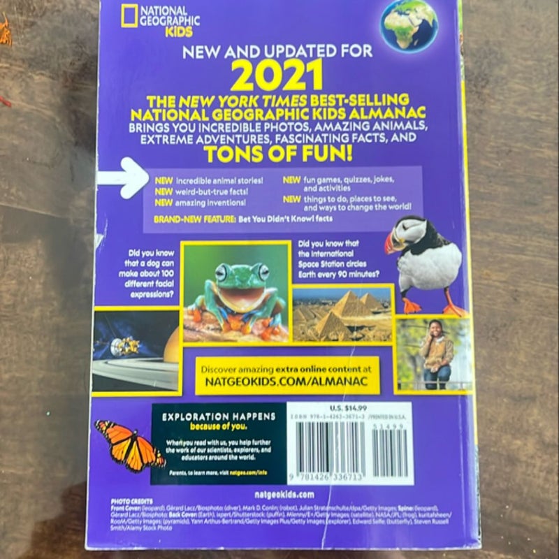 National Geographic Kids Almanac 2021, U. S. Edition