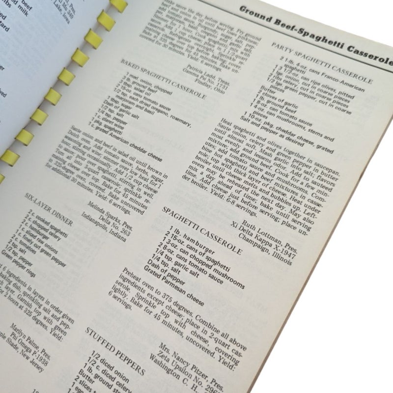 Beta Sigma Phi Cookbook 