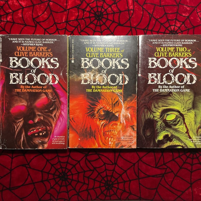 Books of Blood: Lot of 3