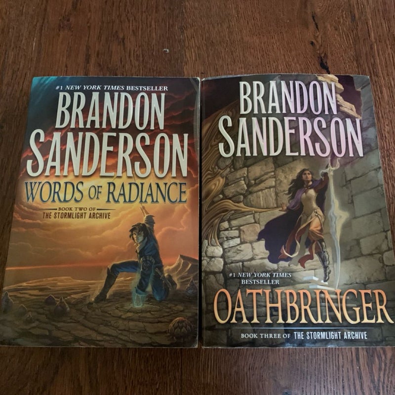 Oathbringer, Words Of Radiance, TRADE PAPERBACK, Stormlight Archive #2-3, Epic Fantasy