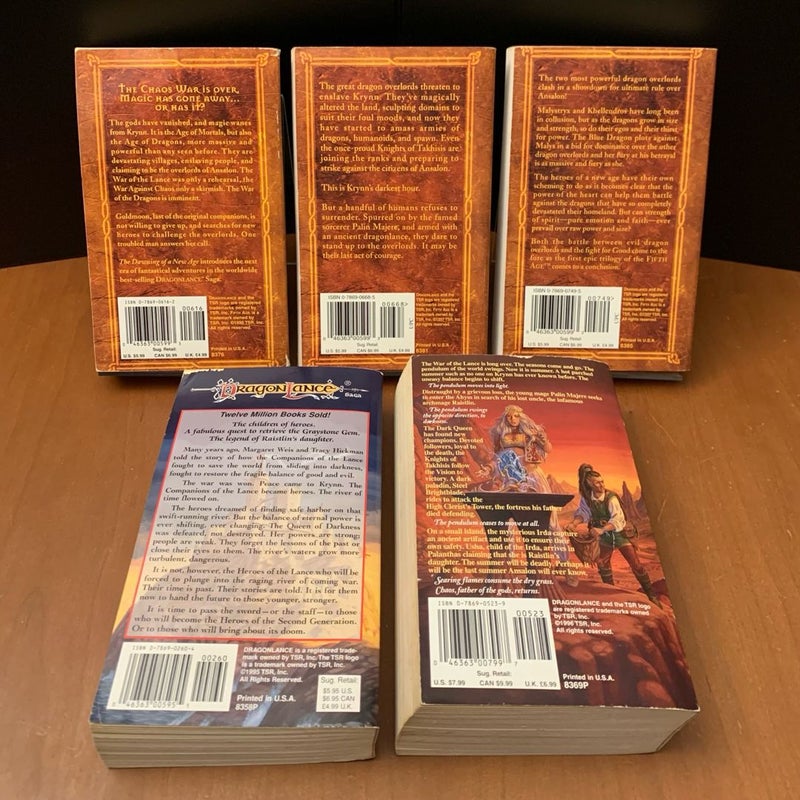 DragonLance Starter Set, Core Plot Novels: Chronicles Trilogy, Legends Trilogy, Second Generation, Dragons of Summer Flame, Dragons of a New Age Trilogy