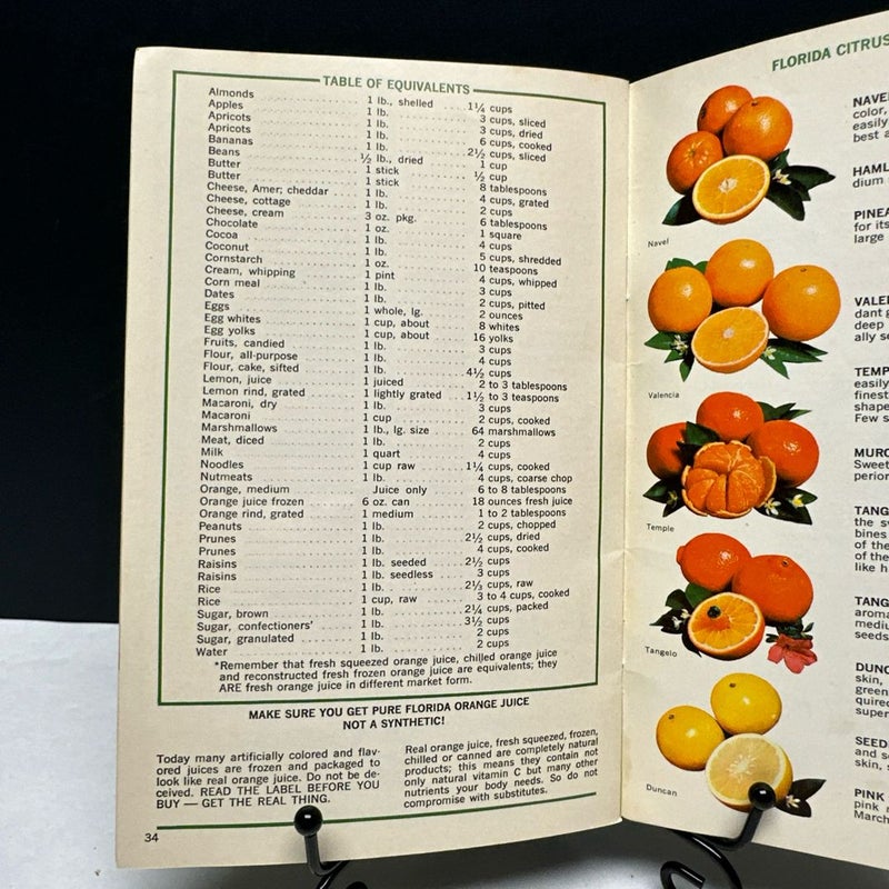 Famous Florida Chefs Favorite Citrus Recipes Vintage Cookbook Booklet W ...